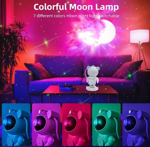 Star Projector, Galaxy Projector for Bedroom, Bluetooth Speaker and White