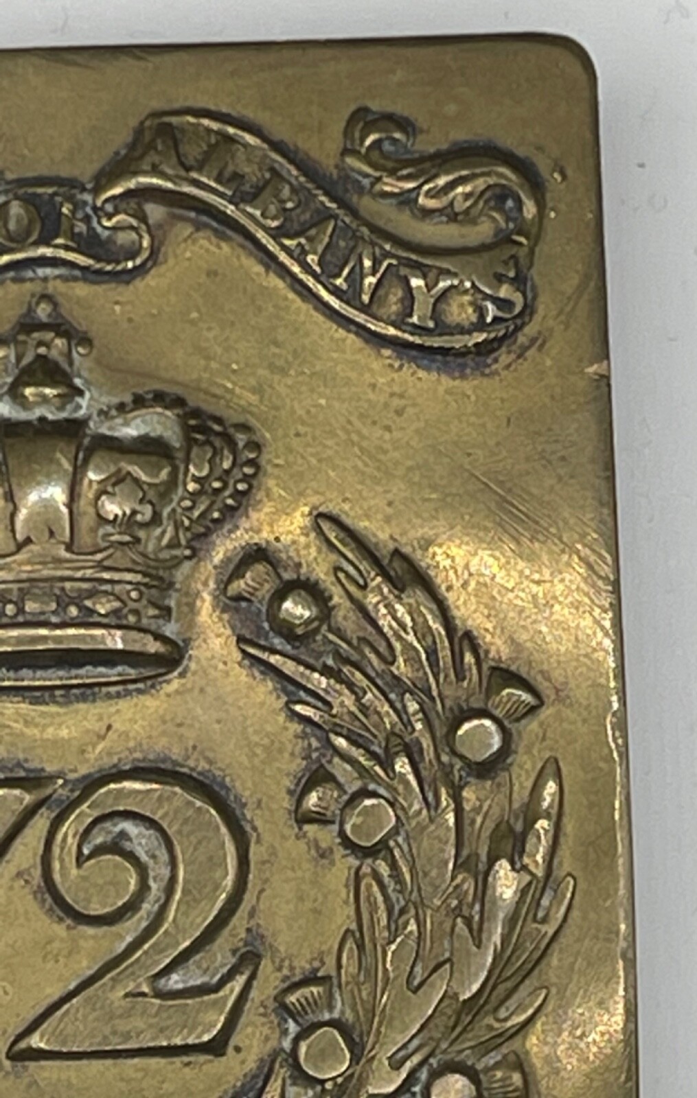 RARE ORIGINAL BRITISH VICTORIAN ERA 72nd DUKE ALBANY OWN HIGHLANDERS BELT PLATE