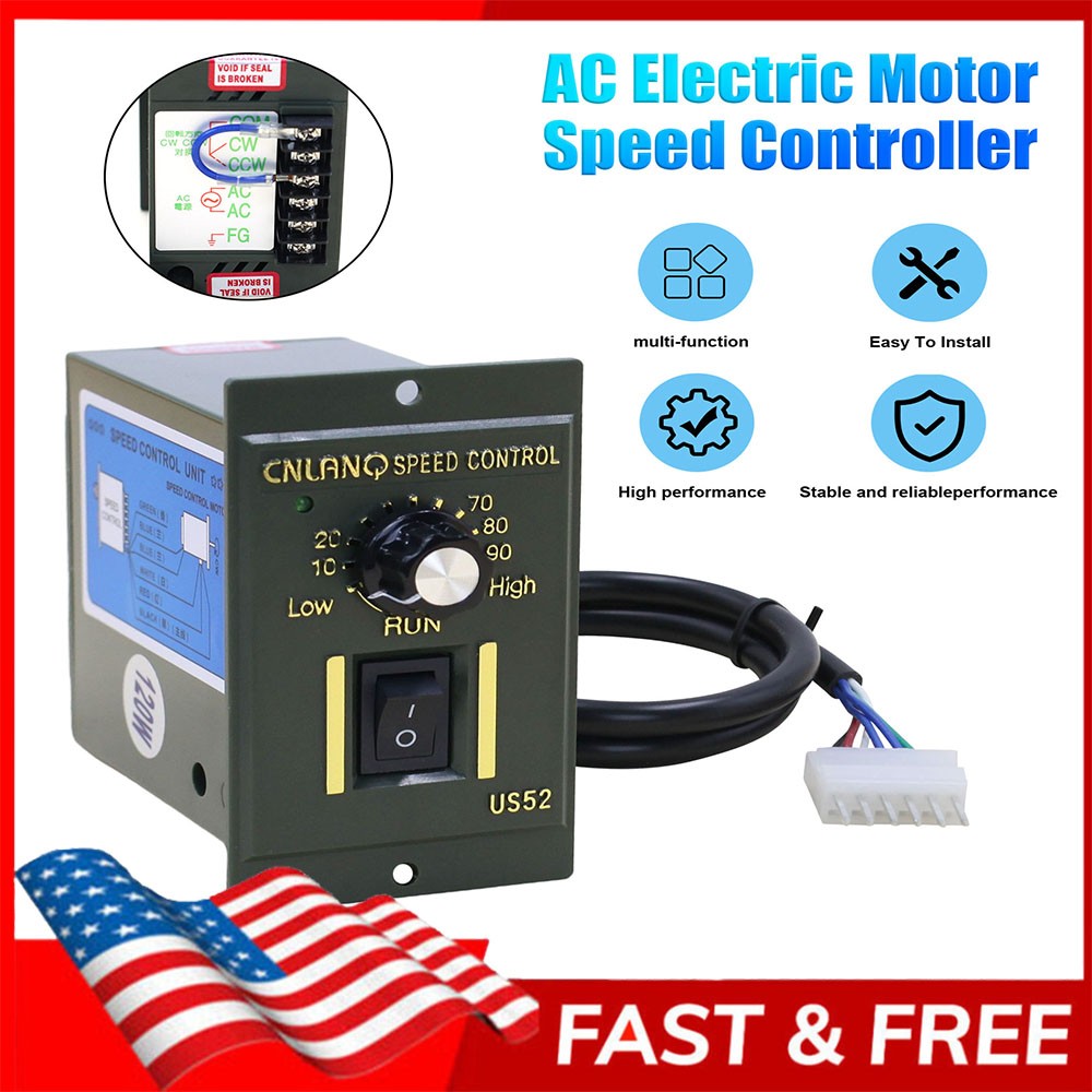 110V AC Motor Speed Controller Regulator Reversible Module Control Switch 120W