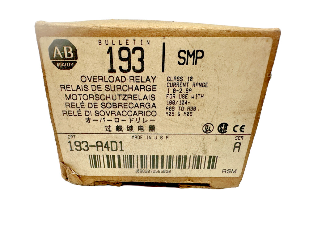 Allen Bradley 193-A4D1 Overload Relay