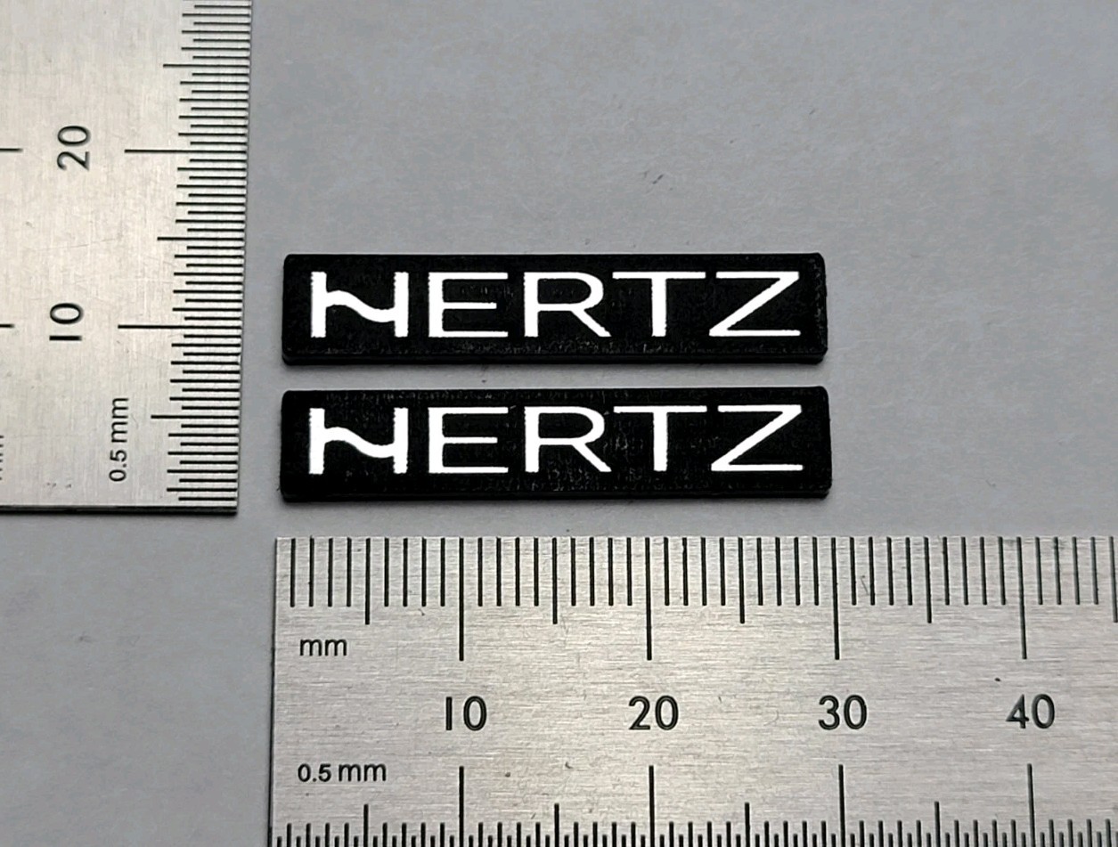 Hertz Speaker Badge Emblem Premium Silver Pair For Cars With Self Stick Adhesive
