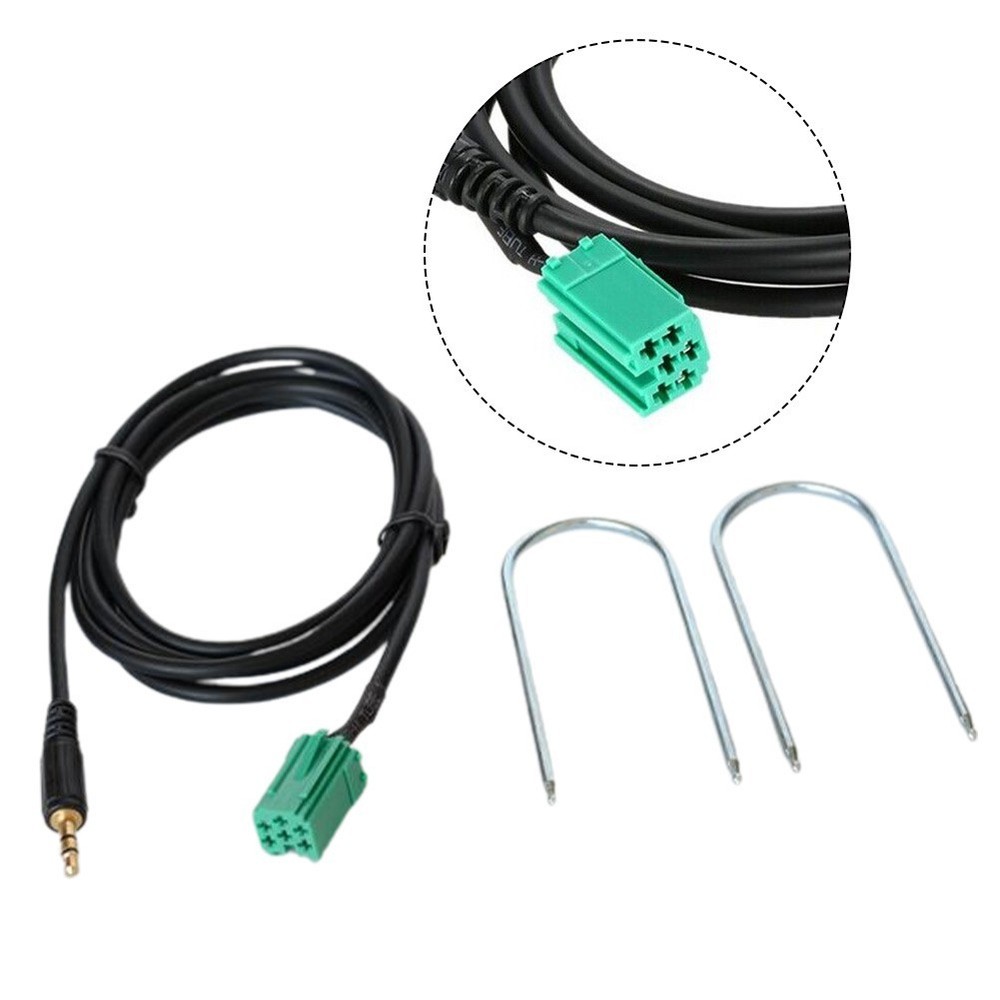 Adapter Cable Input Adapter 150cm 2005-2011 Black For Clio For Lagunar