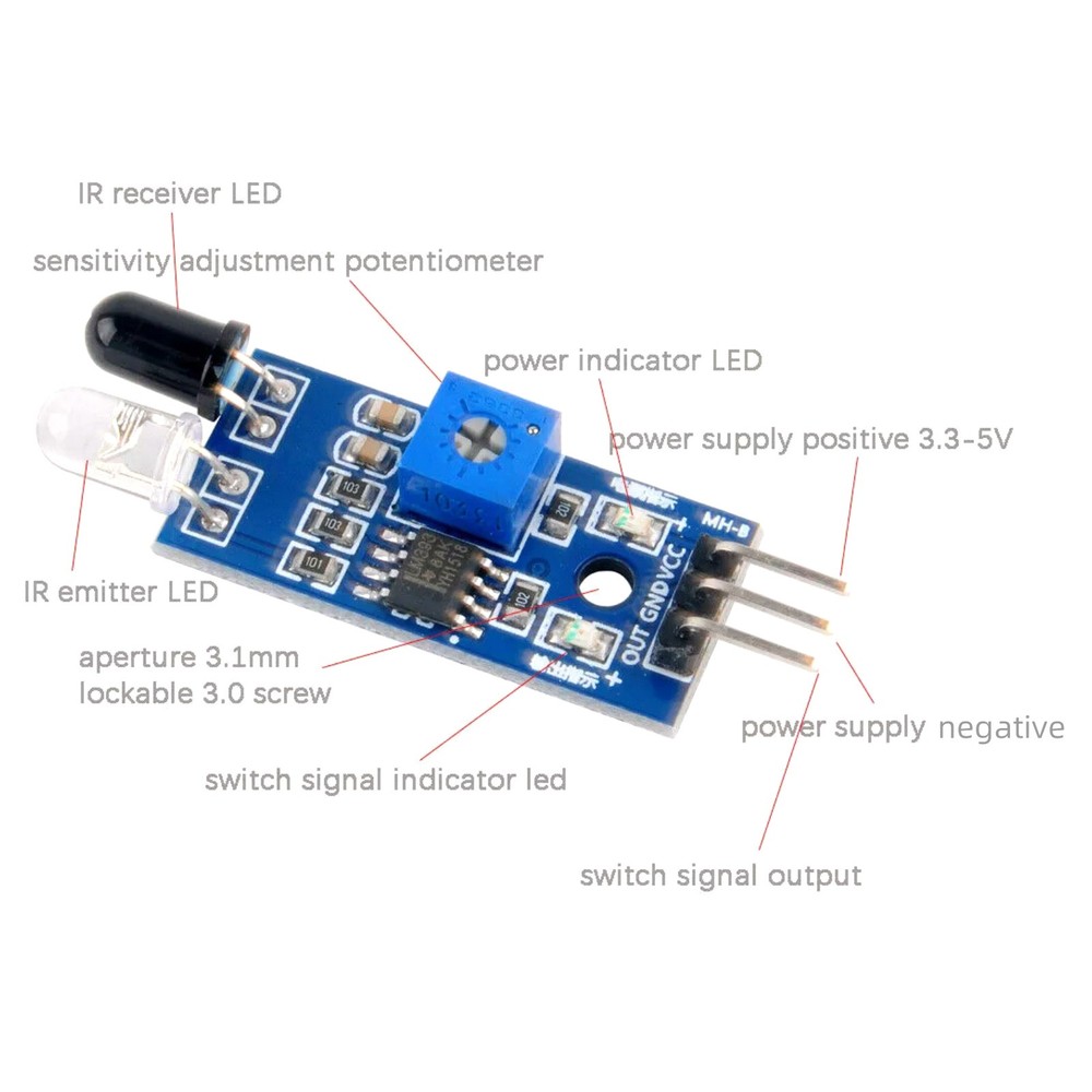 For Smart Car Robot 10pcs IR Infrared Obstacle Avoidance Sensor Module Part