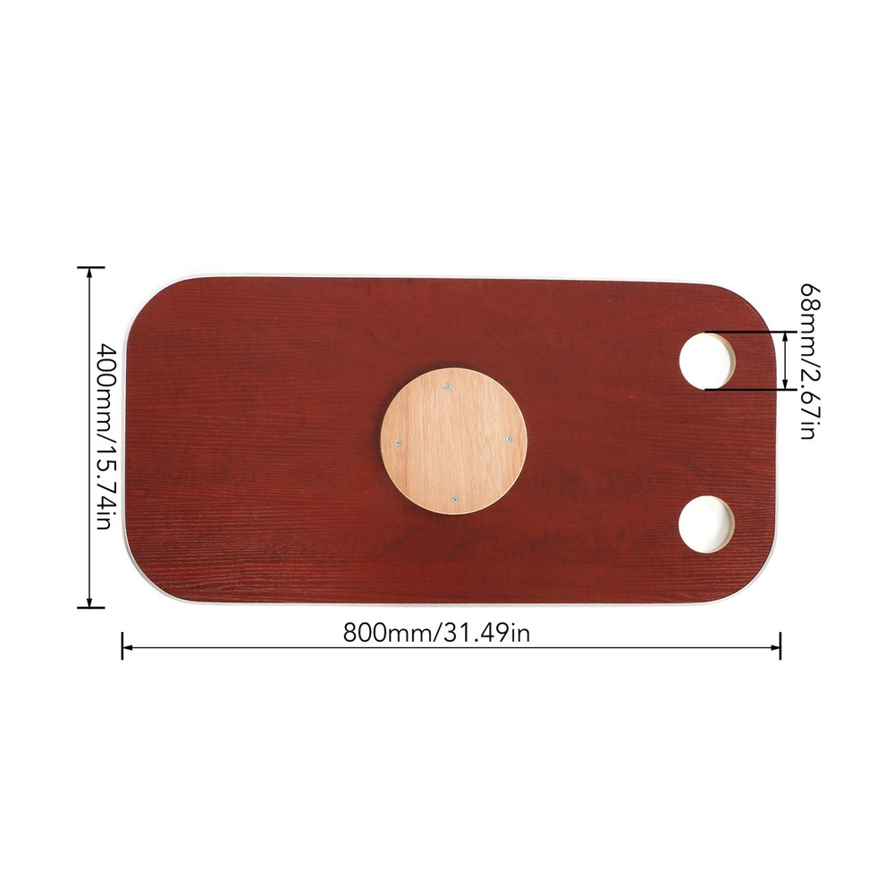 Boat Table Top With 2 Cup Holders Solid Wood Removable Desktop Panel For Caravan