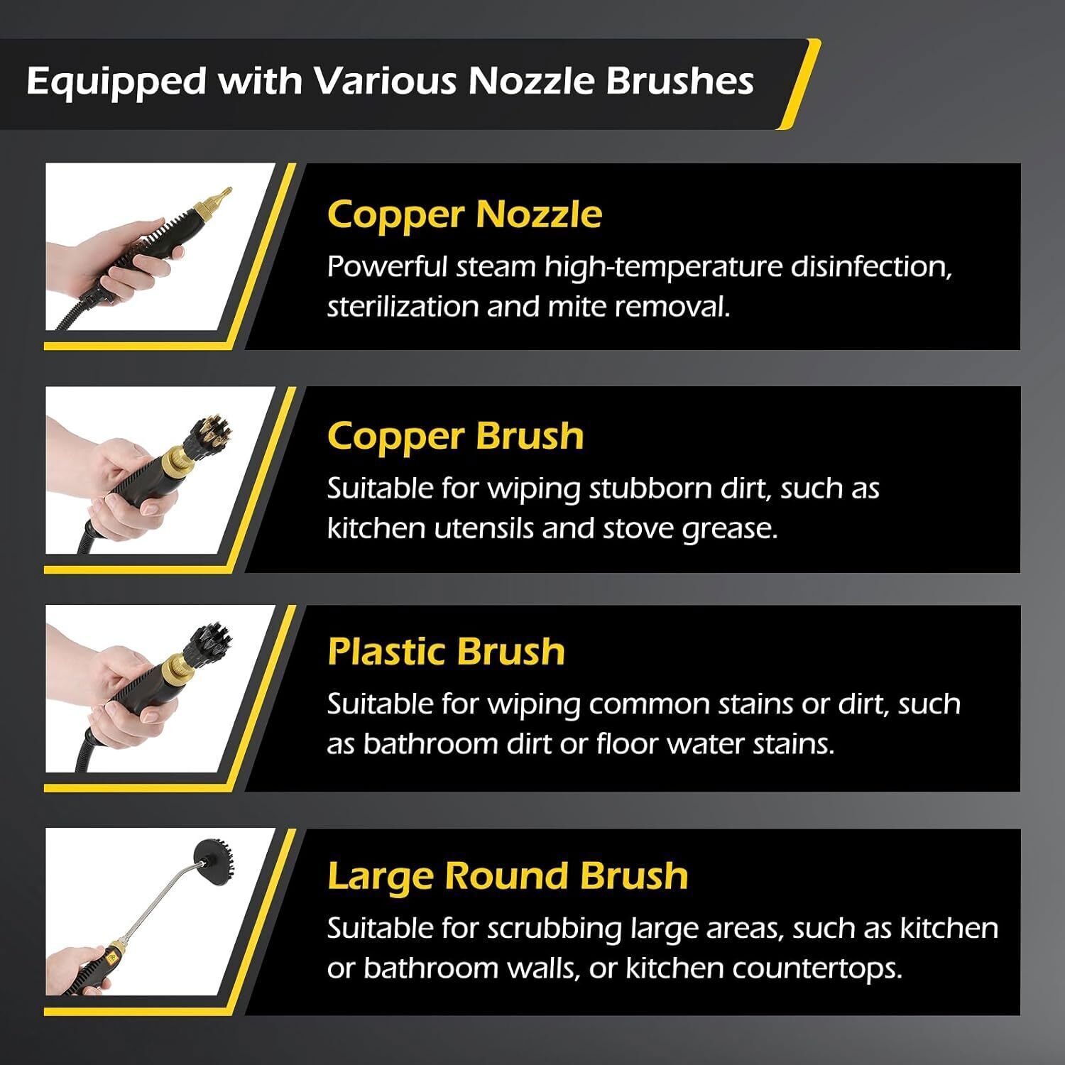 Handheld Car Detailing Cleaning Machine High Temp Steam Cleaner Household 2500W