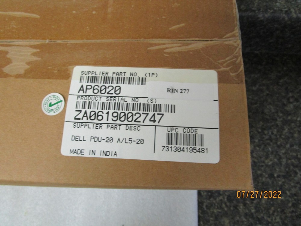 Dell AP6020 Rapid Power Distribution Unit Kit - Includes Power Cords