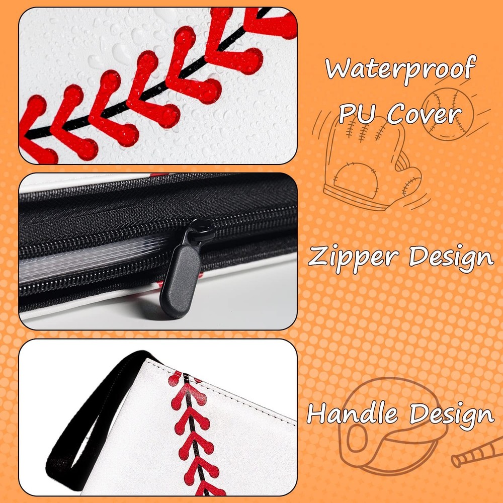 Baseball Gifts Cards Binder with Sleeves - 9 Pocket, Double Sided, 50 Removab...