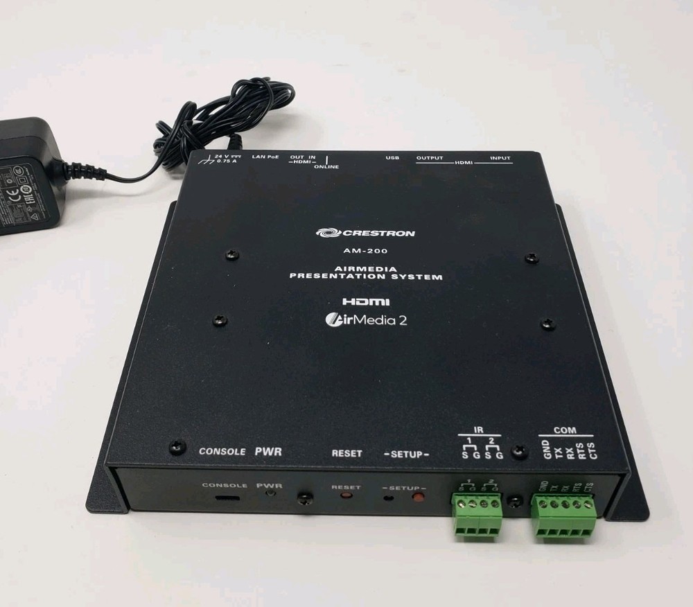 Crestron AM-200 Airmedia Presentation System And AC Adapter