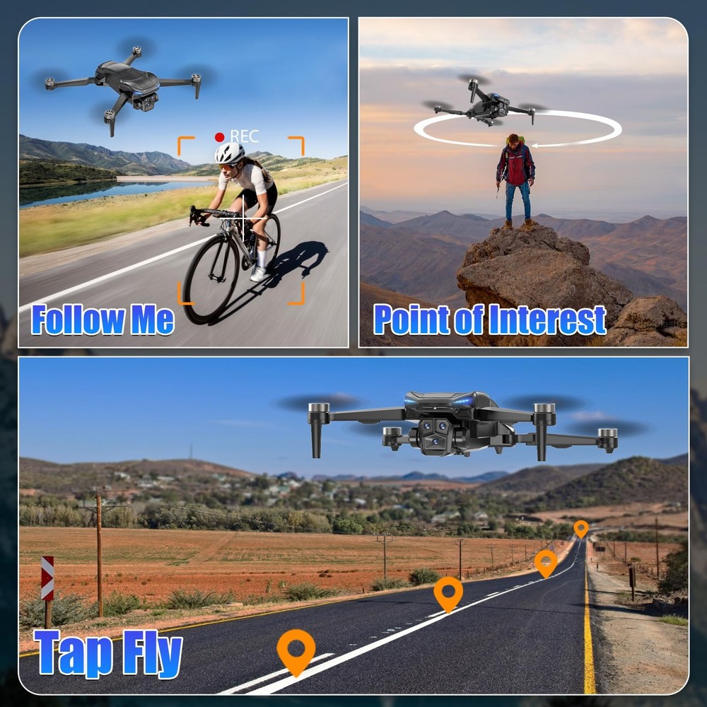 4K GPS Drone with Camera for Adults with 4.5” HD Screen Controller, Brushless...