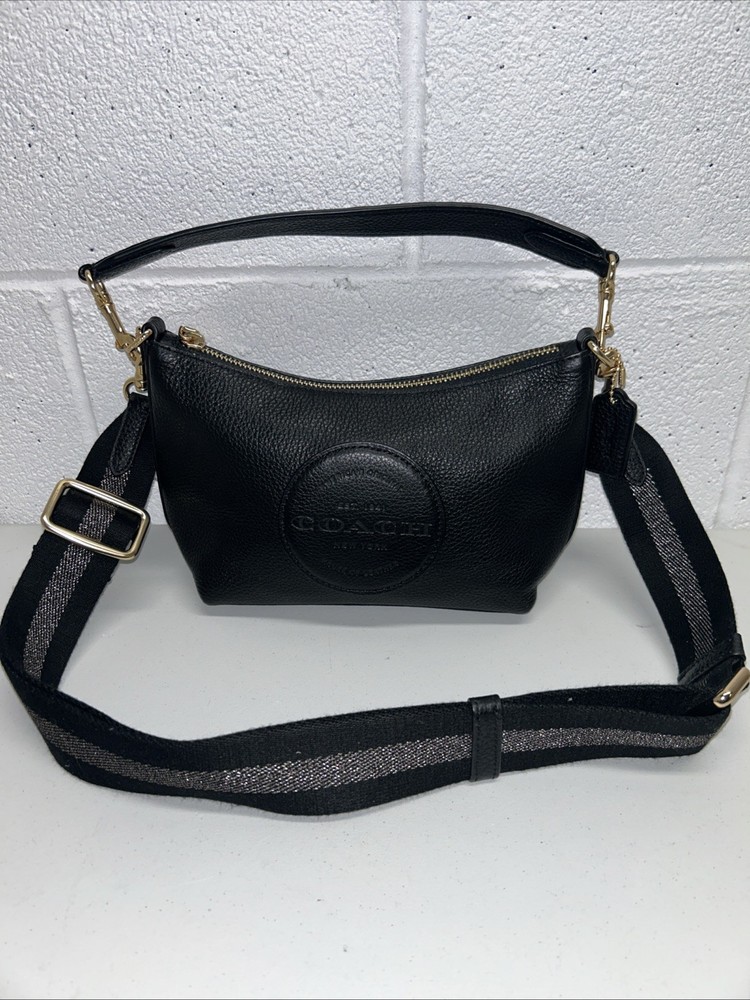 Coach Dempsey Shoulder Bag Black Leather Patch (C2829)