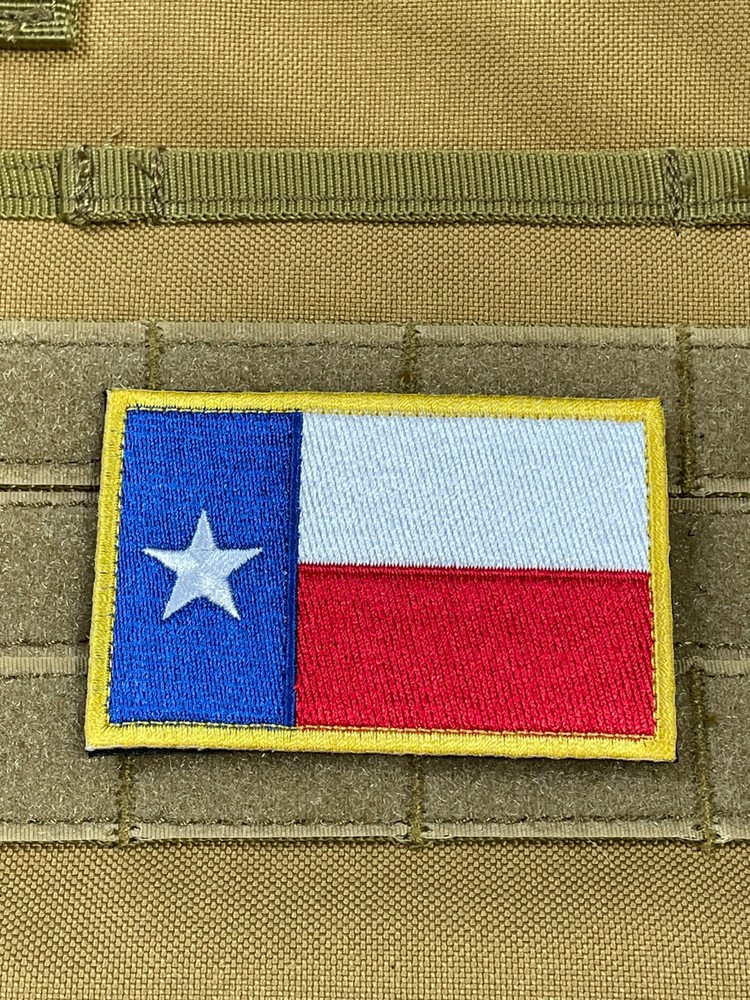 Teax Flag Patch Tactical Military Morale Hook Loop backed