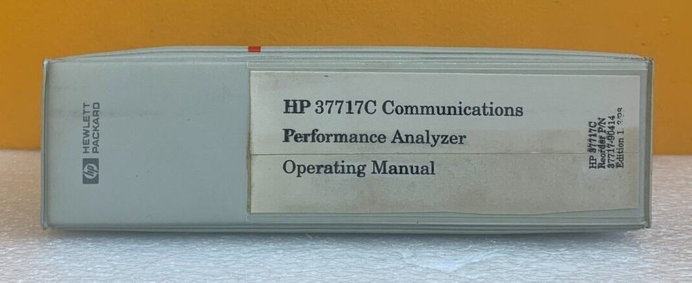 HP / Agilent 37717-90414 37717C Performance Analyzer Operating Manual.