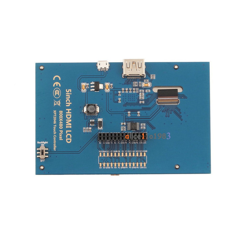 5 inch HDMI Touch Screen TFT LCD Panel Module Shield 800X480 For Raspberry Pi