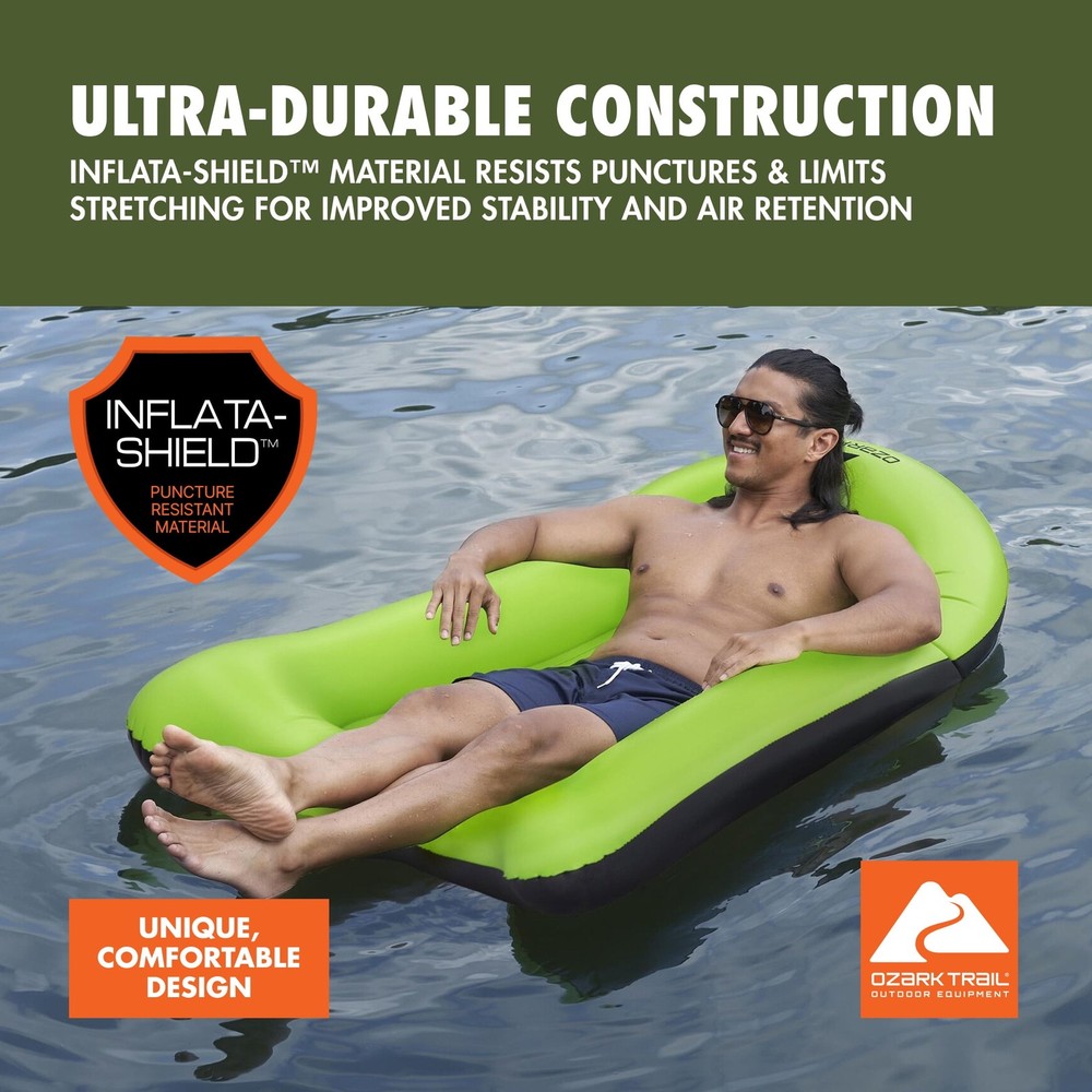 Easy Float Inflatable Lounge, Green