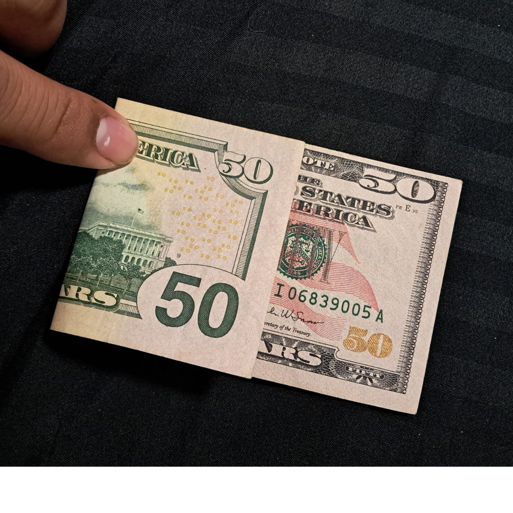 $50 Error Note Misaligned Print EI06839005A Banknote Uncertified Ungraded