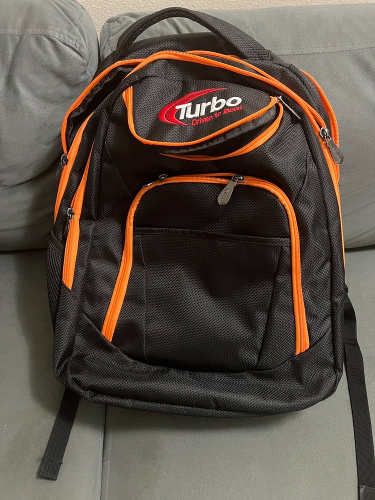 Turbo Shuttle Black Orange Bowling Backpack