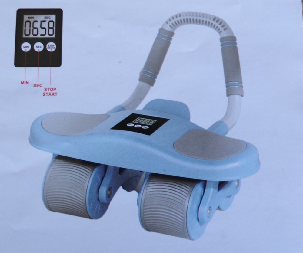 4-Wheel Abdominal Belly Roller Elbow Support Exercise Machine @hS