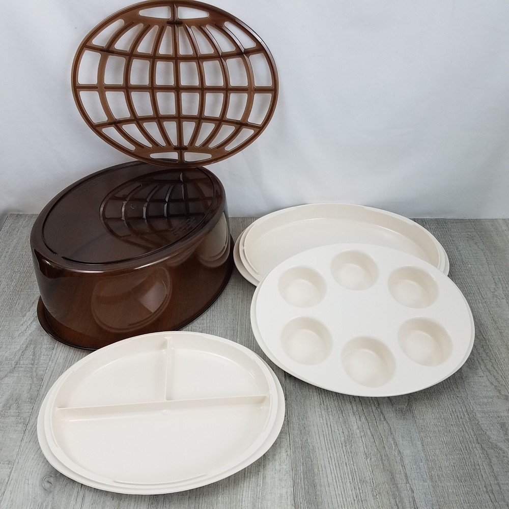 1980 Amway Micro-Queen Cookware Melamine Microwave 5-piece Set