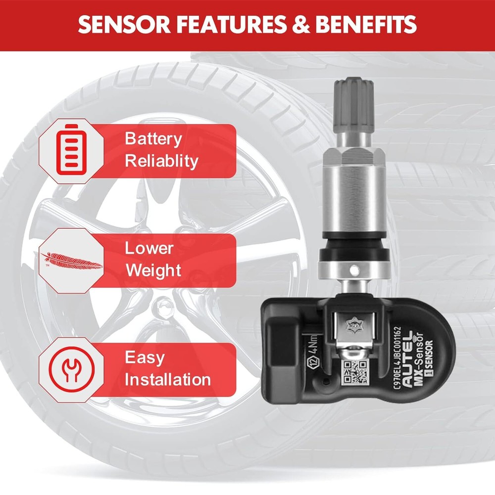 Autel MX-Sensor 315MHz&433MHz Programmable TPMS Universal Tire Pressure Sensor