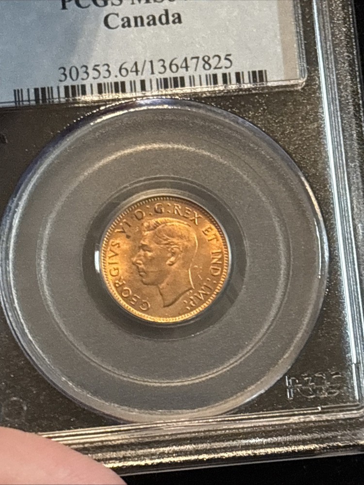 1940 Canada Penny Uncirculated Pcgs Ms64 Red Small Cent