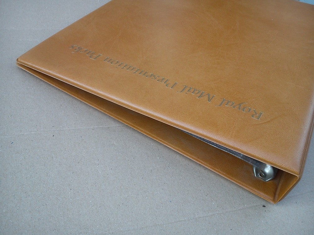 Royal Mail Presentation Packs Album Binder Stamp 14 Sheets Storage EMPTY Beige