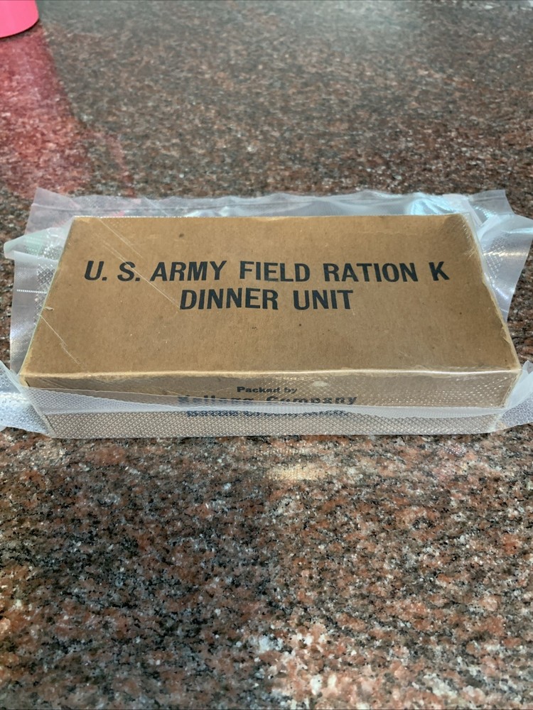 Vintage WW2 US Army Field Ration K Dinner Unit. Complete Dinner Unit.