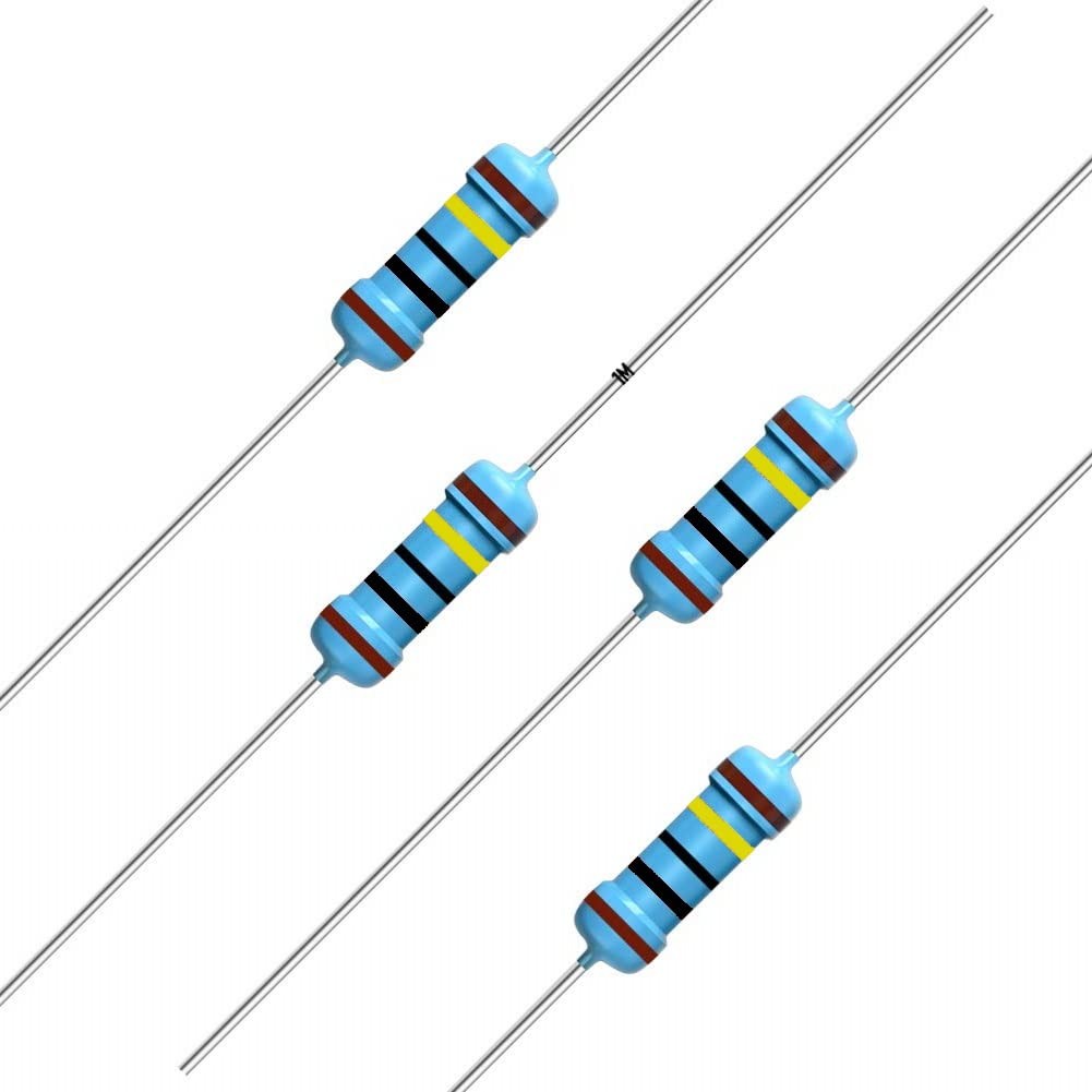 100pcs 1M ohm Resistor 1/2w (0.5Watt) ±1% Tolerance Metal Film Fixed Resistor,