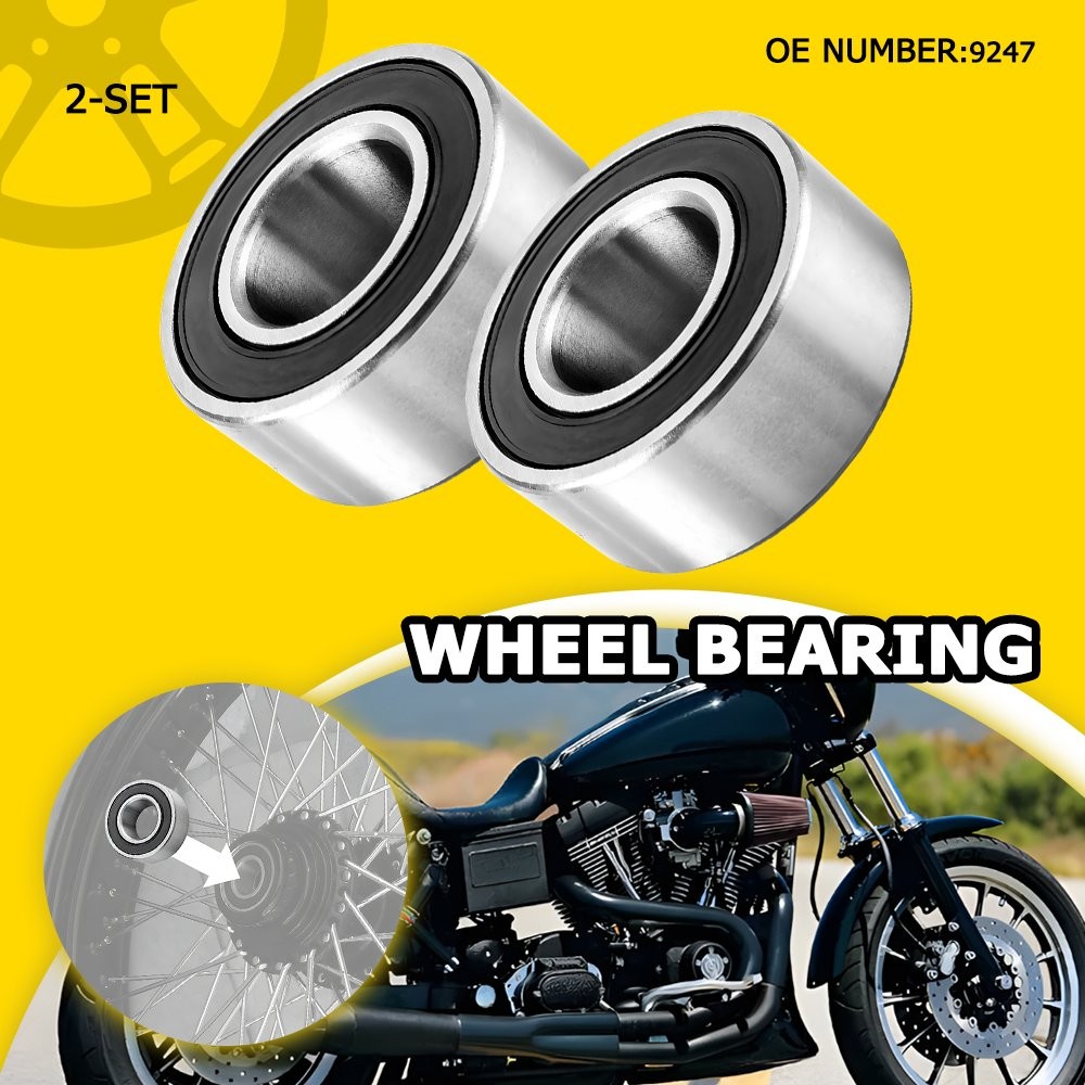 For 2004-2007 Harley Dyna 1" Axle Sealed Wheel Bearings 9247 Front Or Rear 04-07