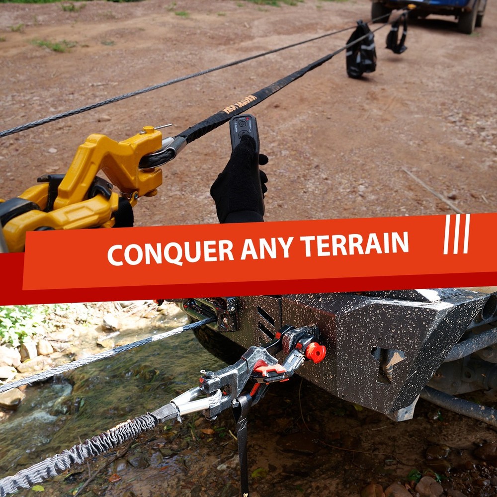 Winch Cable Hooks Steel Winch Hooks with Safety Latch & Winch Cable Hook Stopper