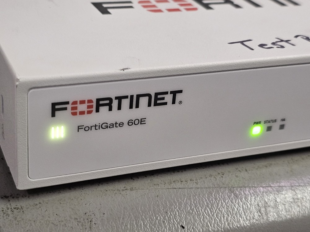 Fortinet Fortigate-60E Network Security Firewall Initialized FG-60E w/Adapter