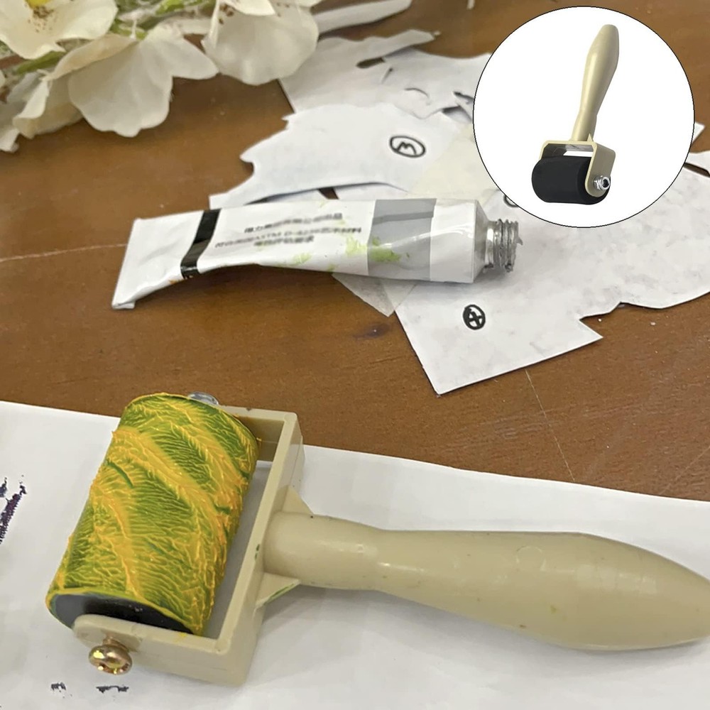 4 Pack Rubber Roller - Brayer Rollers with 3 Size for Crafting 4