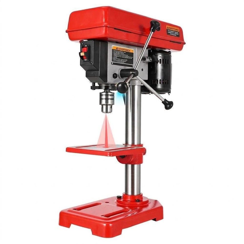 8-Inch Benchtop Drill Press 5-Speed Tabletop Drill Machine with LED Work Light
