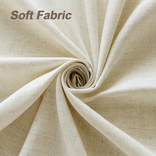 Beige Cream Tablecloth for Rectangle Table 86" x 55" (Rectangular) Linen