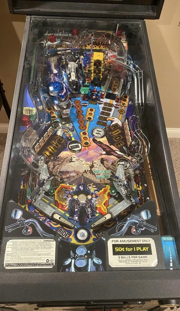SEGA HARLEY DAVIDSON PINBALL MACHINE GAME