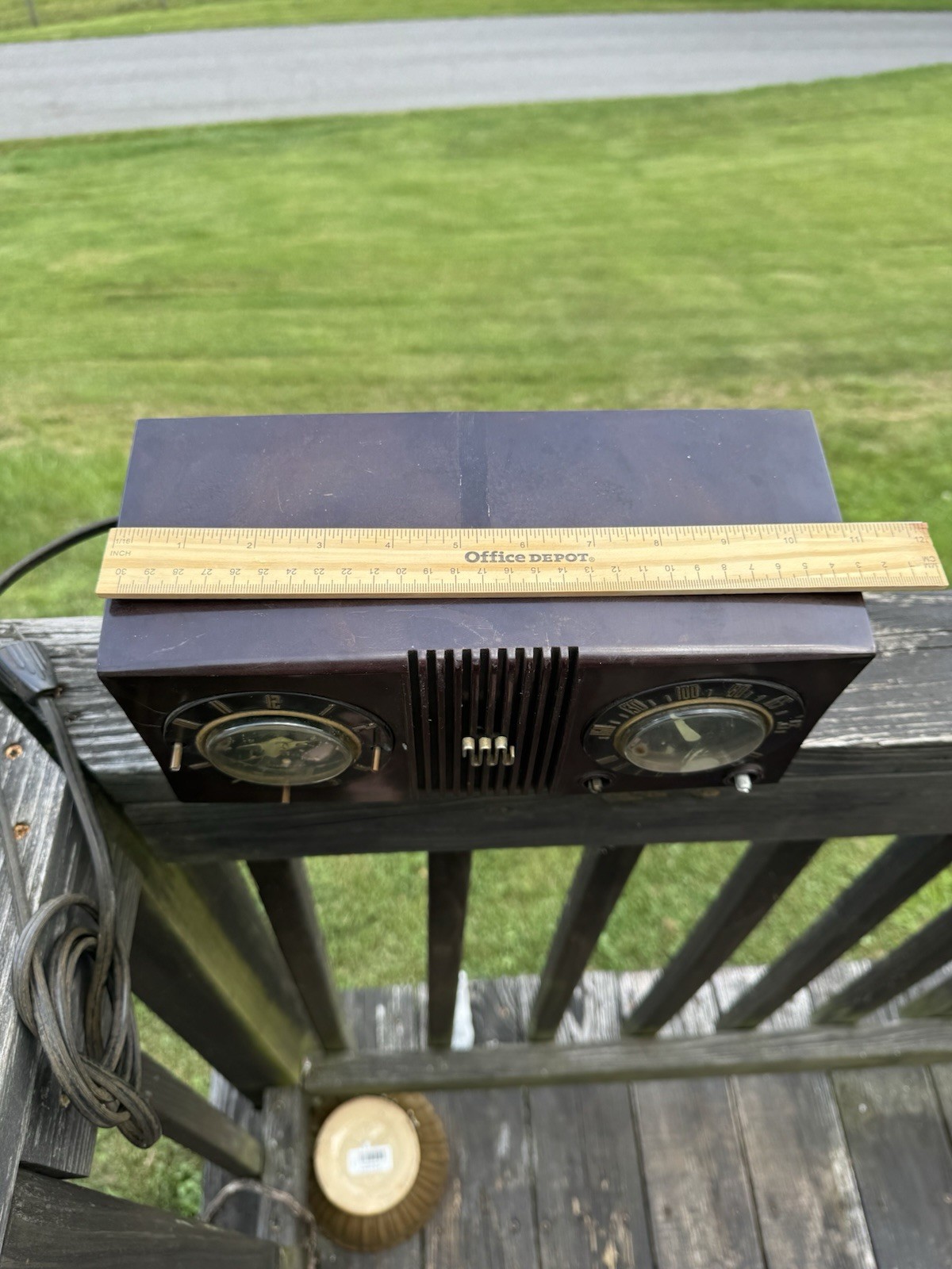 Vintage 1950 Motorola Model 51C Tube AM Clock Radio Works Brown Plastic