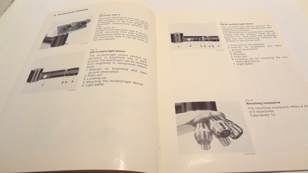 LEITZ ORTHOLUX II ORIGINAL INSTRUCTION MANUAL **MINT CONDITION**