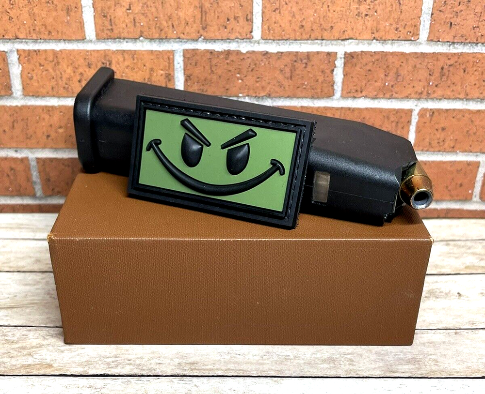 Tactical PVC Patch - Evil Smiley Face Patch - Morale Funny Happy Face Patch