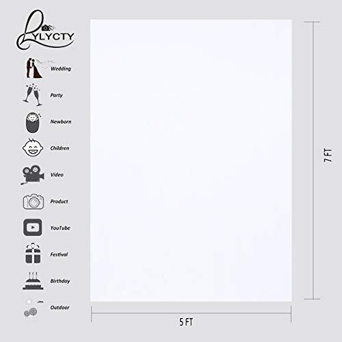 5x7ft [Backdrop] White Screen Key Soft Pure White Studio White screen key