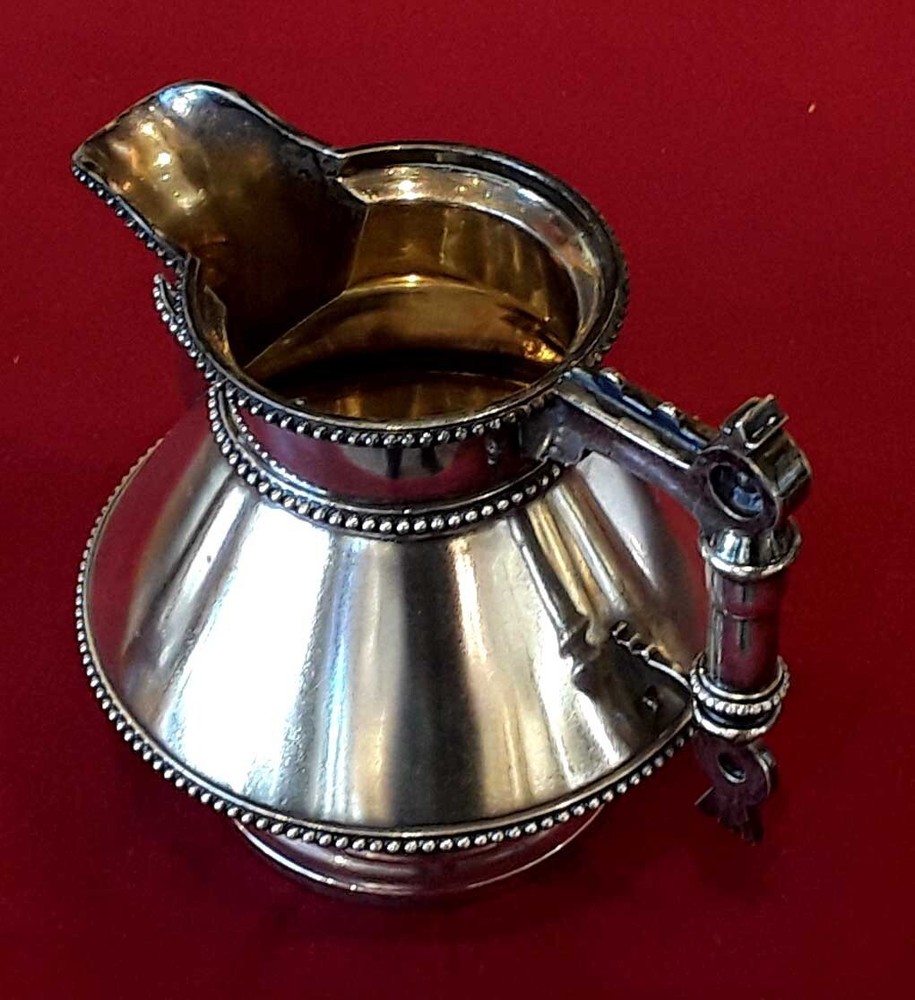 RUSSIAN SOLID SILVER CREAMER I. KHLEBNIKOV , 1887