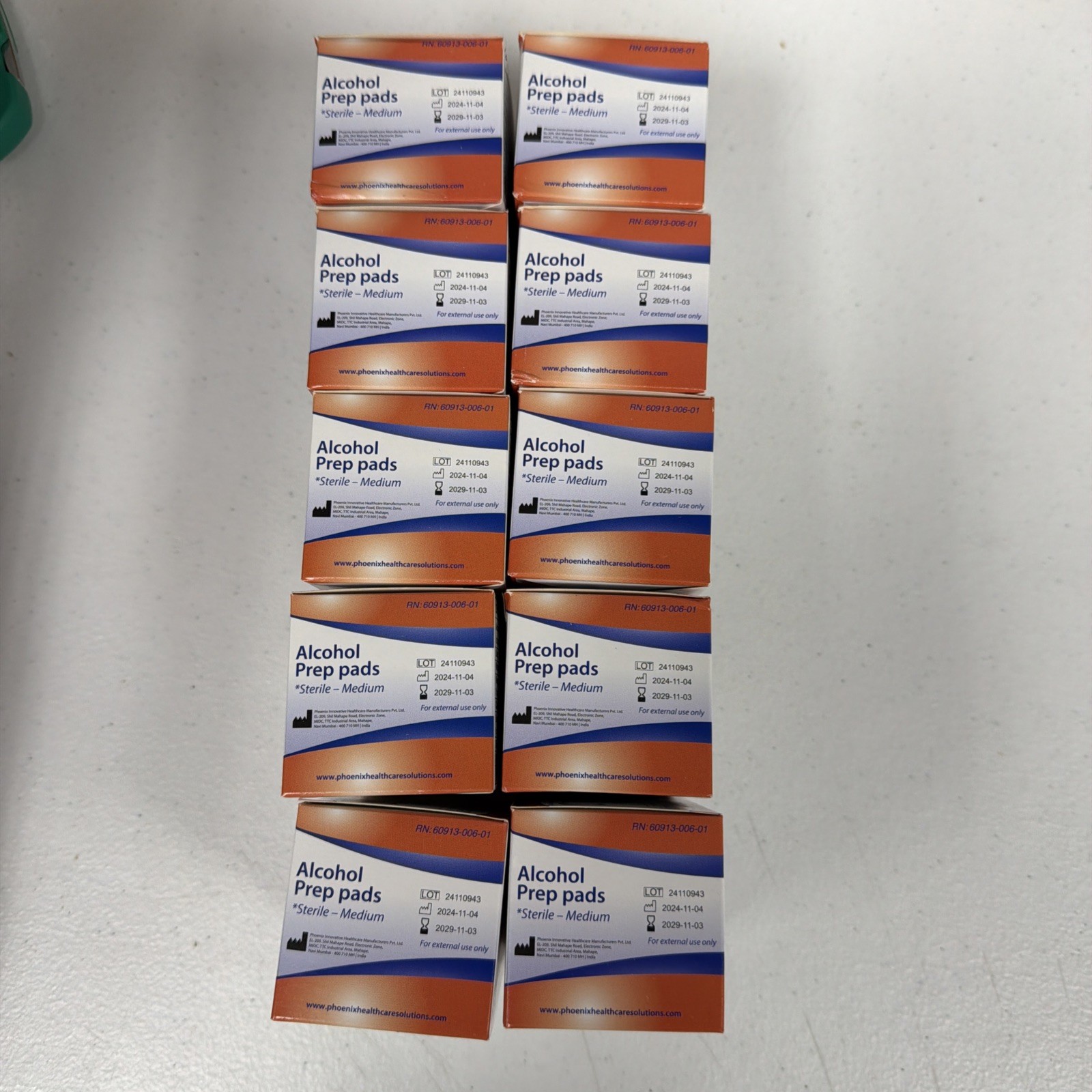 1,000 Count Medium 70% Alcohol Prep Pads, Individually Sealed