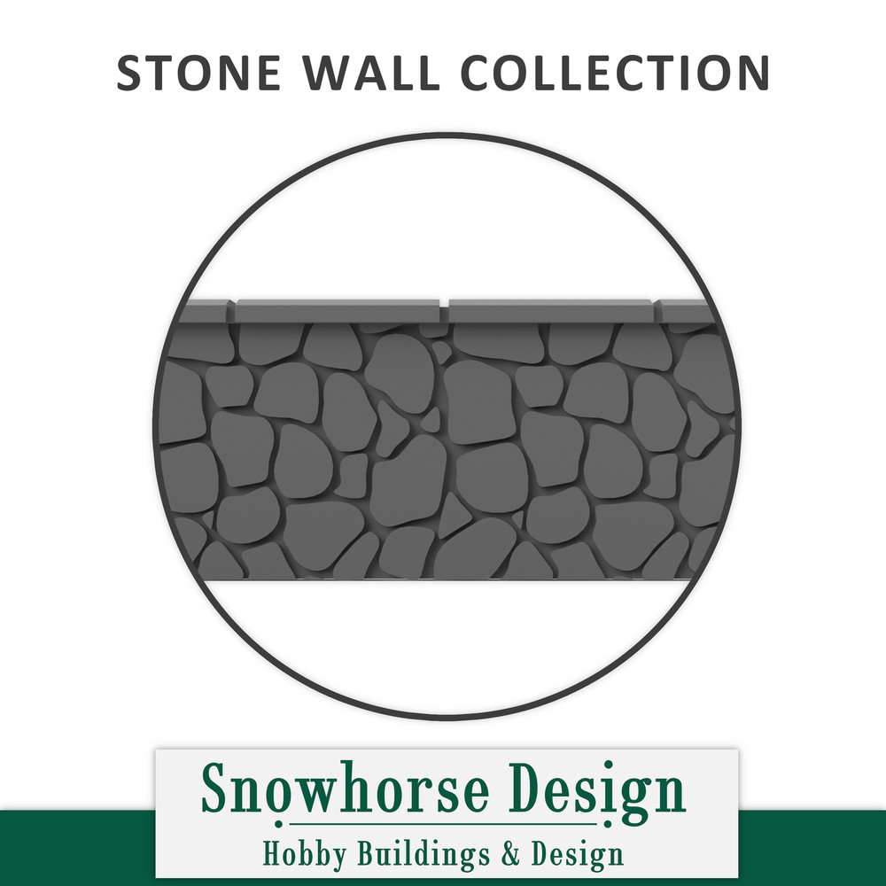 Stone Wall Sections (S/HO/N Scales)