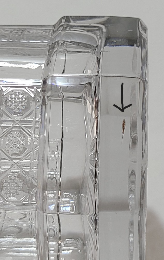 Pickle Castor Set INSERT ONLY Clear 8 Sided Paneled Starburst Pattern Vintage