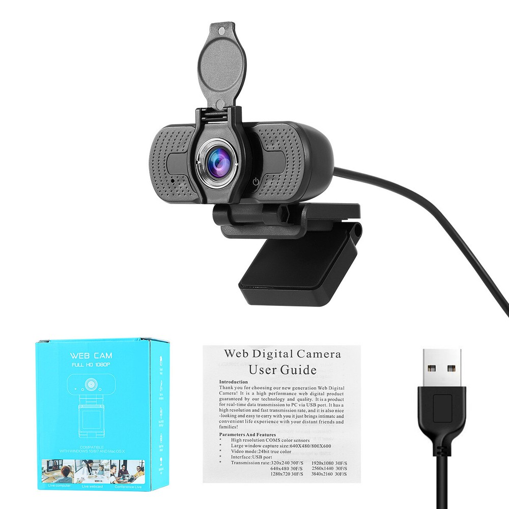 USB Webcams 1080P Full HD Web Camera for PC Desktop & Laptop with Microphone US