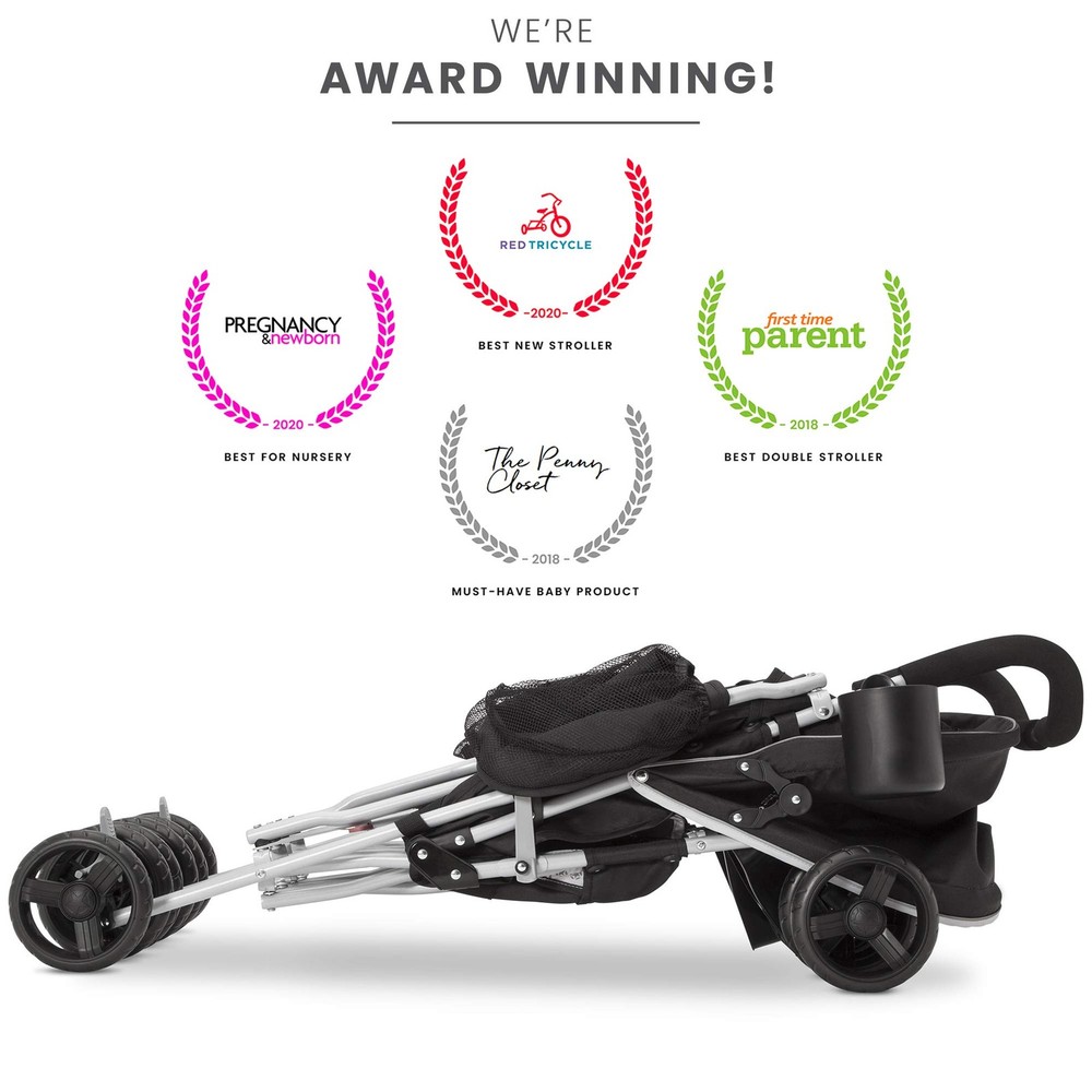 Jeep Scout Double Stroller - Charcoal Galaxy, Lightweight, Easy-Fold