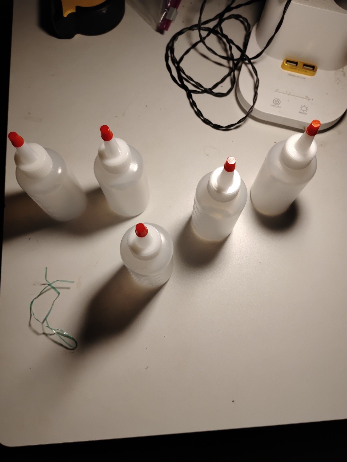 4 Ounce Squeeze Bottles (5 TOTAL) With Red Tip Cap