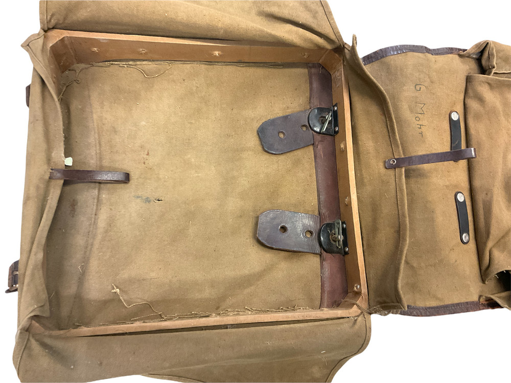 WW2 German Tornister Back Pack & Leather Back Straps