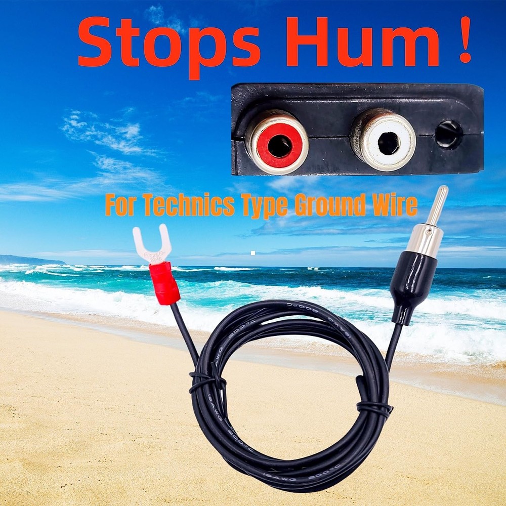 Funayama Turntable Ground Wire Plug-in Grounding for Technics black