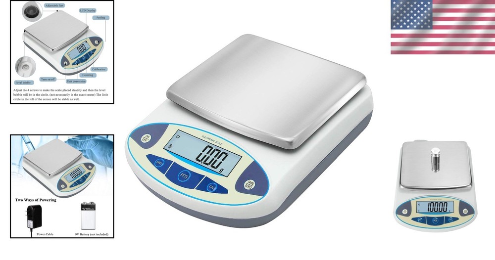 Advanced 5000g Electronic Scale - 0.01g Readout, Fault Display, Unit Convert