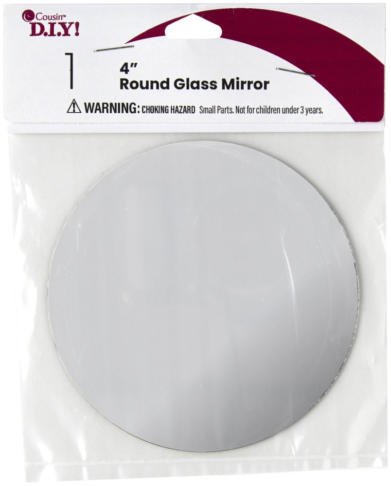 Round Glass Mirror  Silver