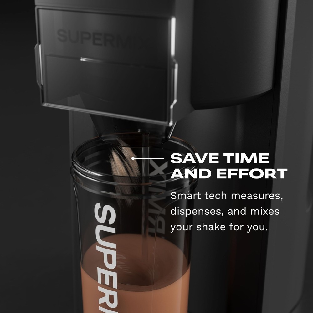 BREZZA Supermix Automatic Protein Shake Maker – Electric Powder Dispenser